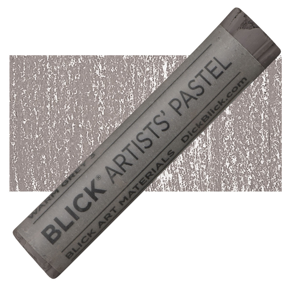 Blick Artists' Soft Pastel - Warm Gray 3 pastel and swatch