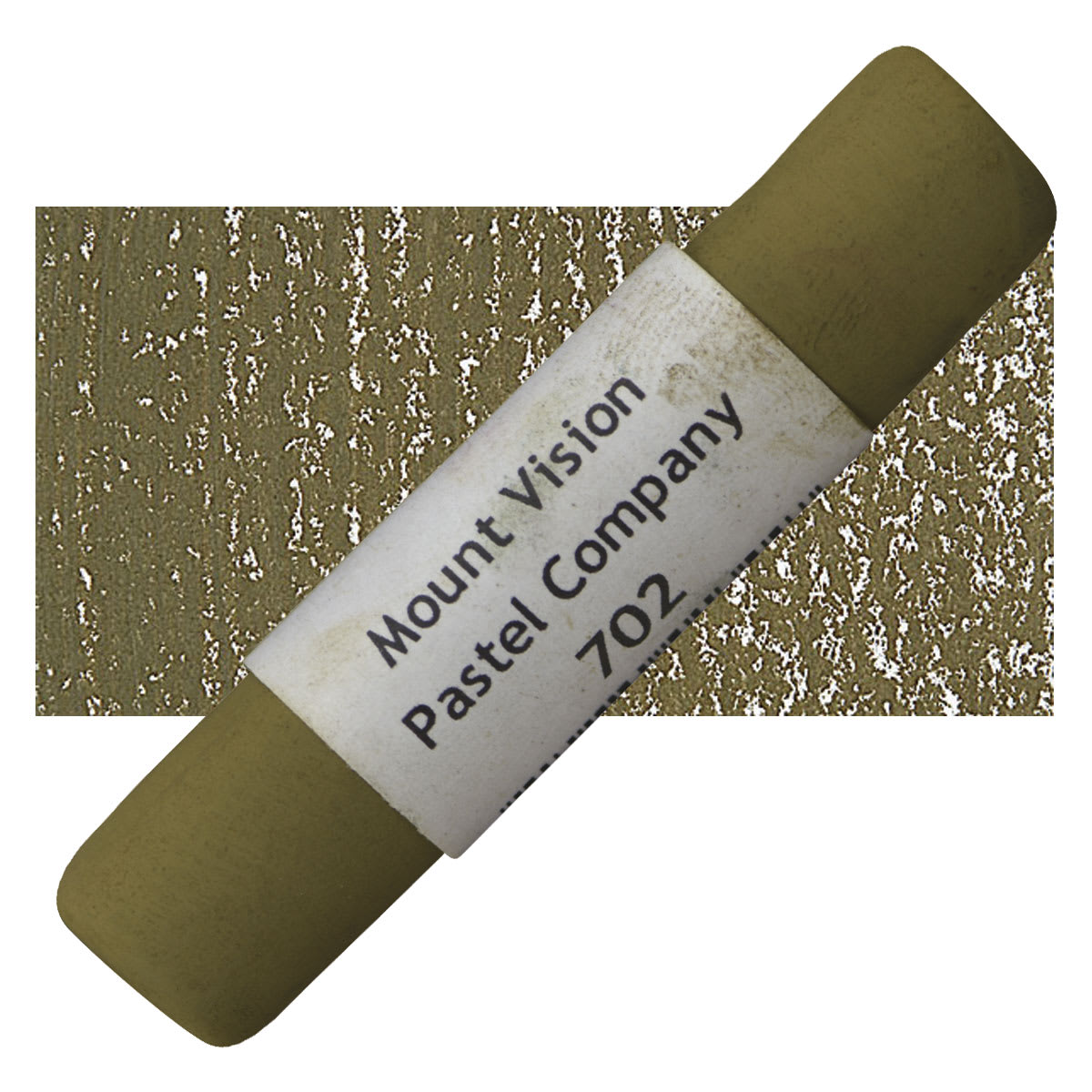 Mount Vision Handmade Pastel - Dark Earth Green 702 pastel and swatch