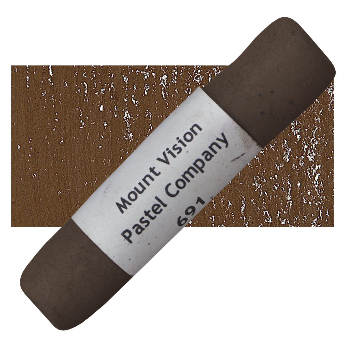 Mount Vision Handmade Pastel - Dark Red Brown 691 pastel and swatch
