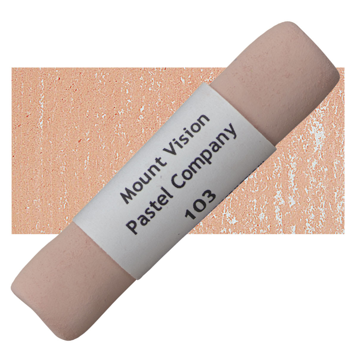 Mount Vision Handmade Pastel - Reddish Coral 103 pastel and swatch