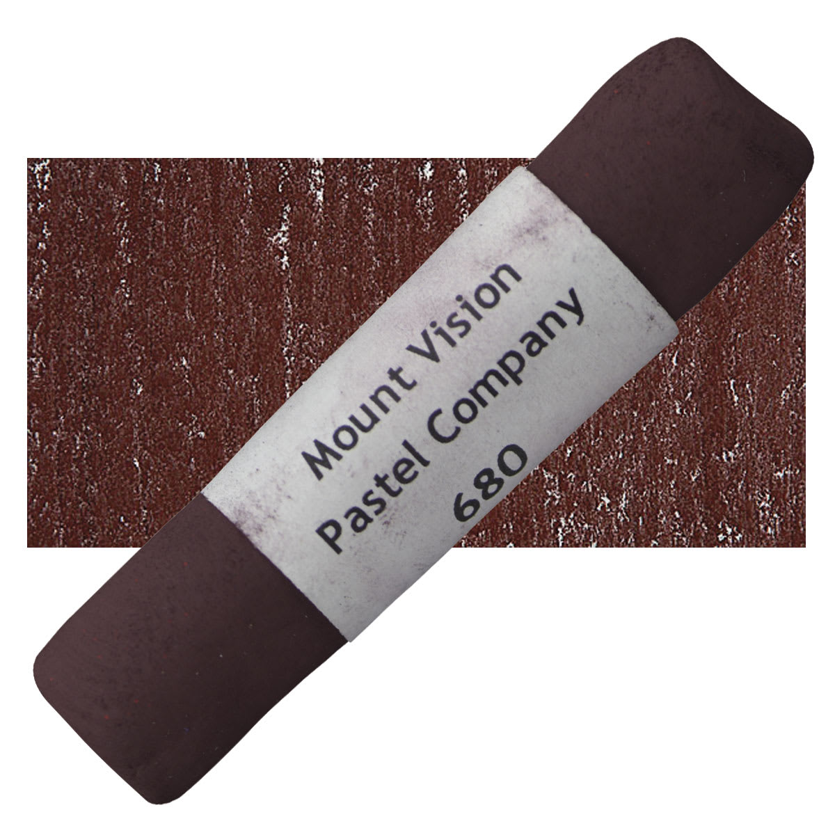 Mount Vision Handmade Pastel - Thunderstorm Red 680 pastel and swatch