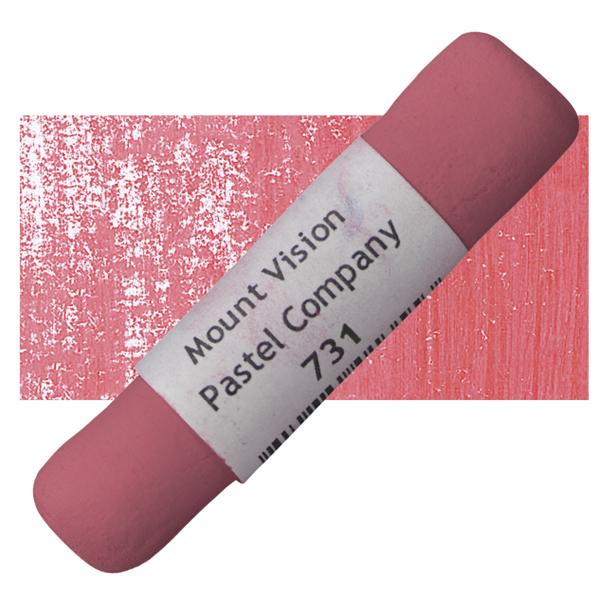 Mount Vision Handmade Pastel - Warm Red 731 pastel and swatch