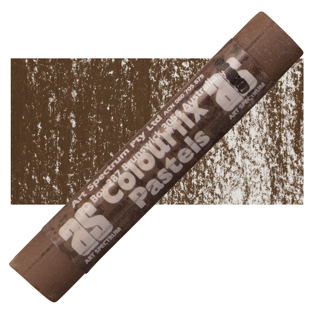 Art Spectrum Colourfix Soft Pastel - Burnt Umber pastel and swatch