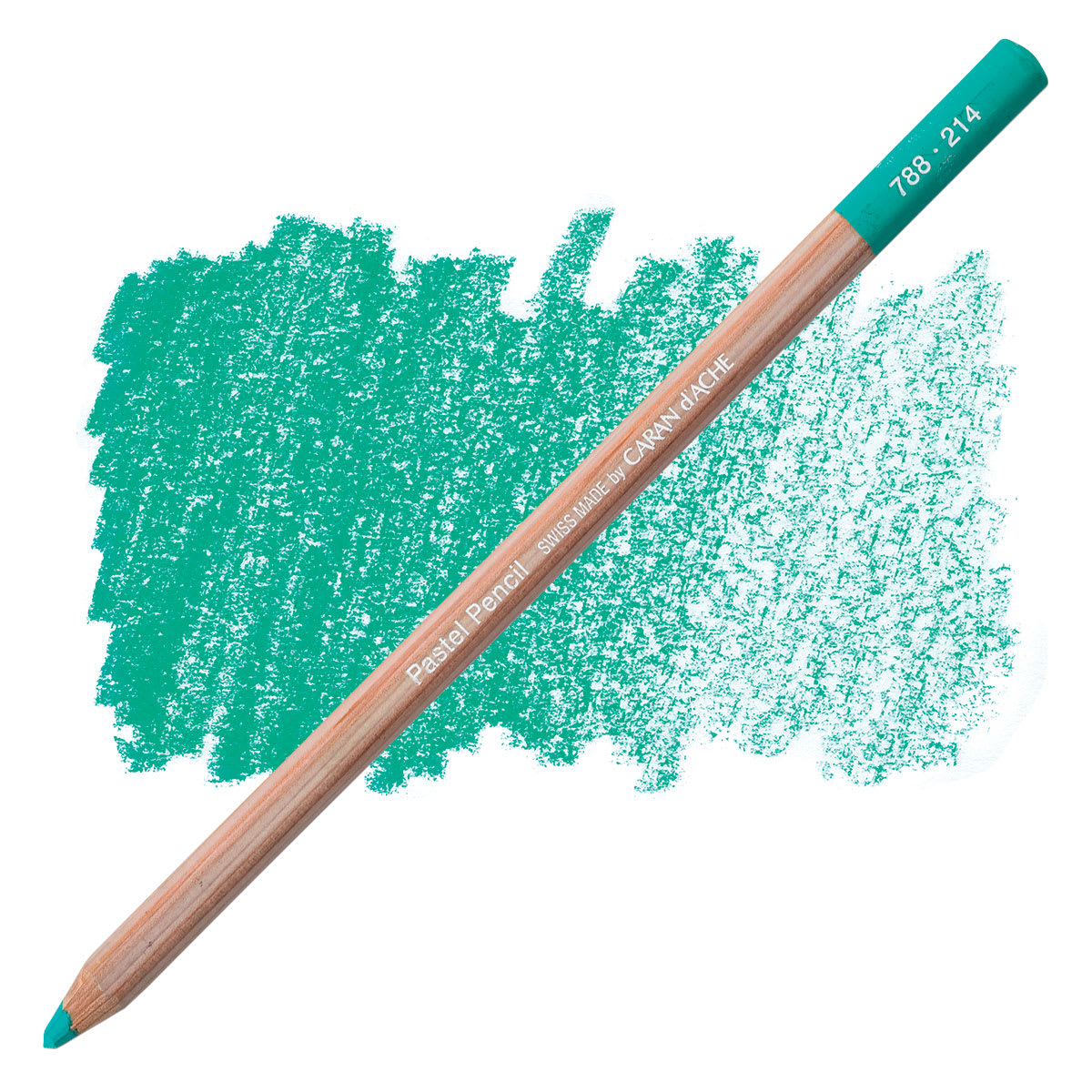 Caran d'Ache Pastel Pencil - Beryl Green pencil and swatch
