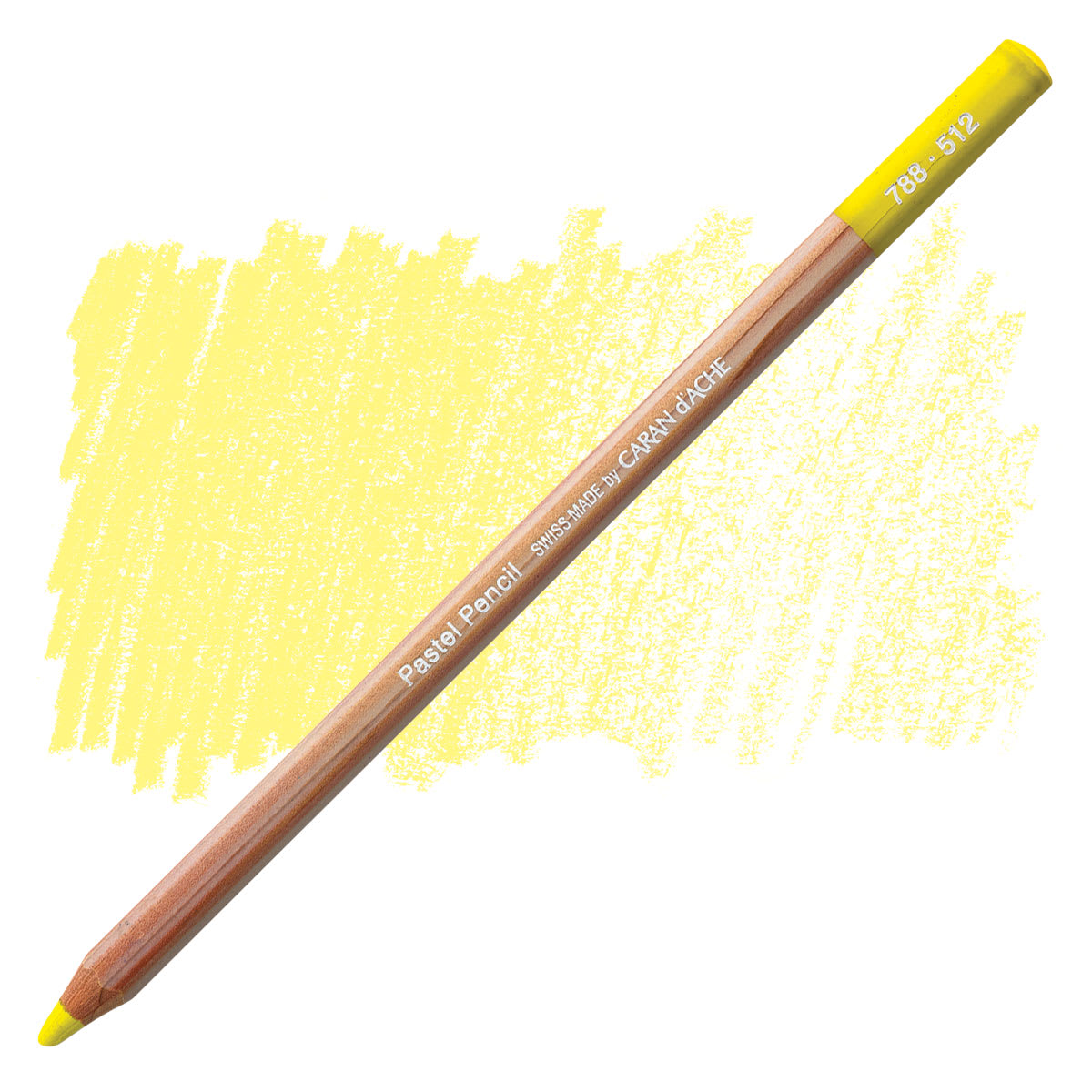 Caran d'Ache Pastel Pencil - Light Cadmium Yellow pencil and swatch