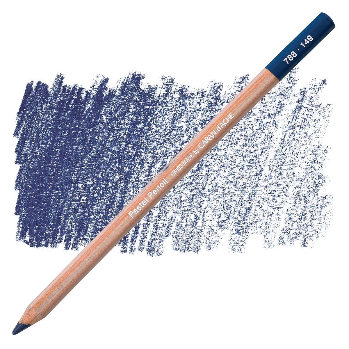 Caran d'Ache Pastel Pencil - Night Blue pencil and swatch