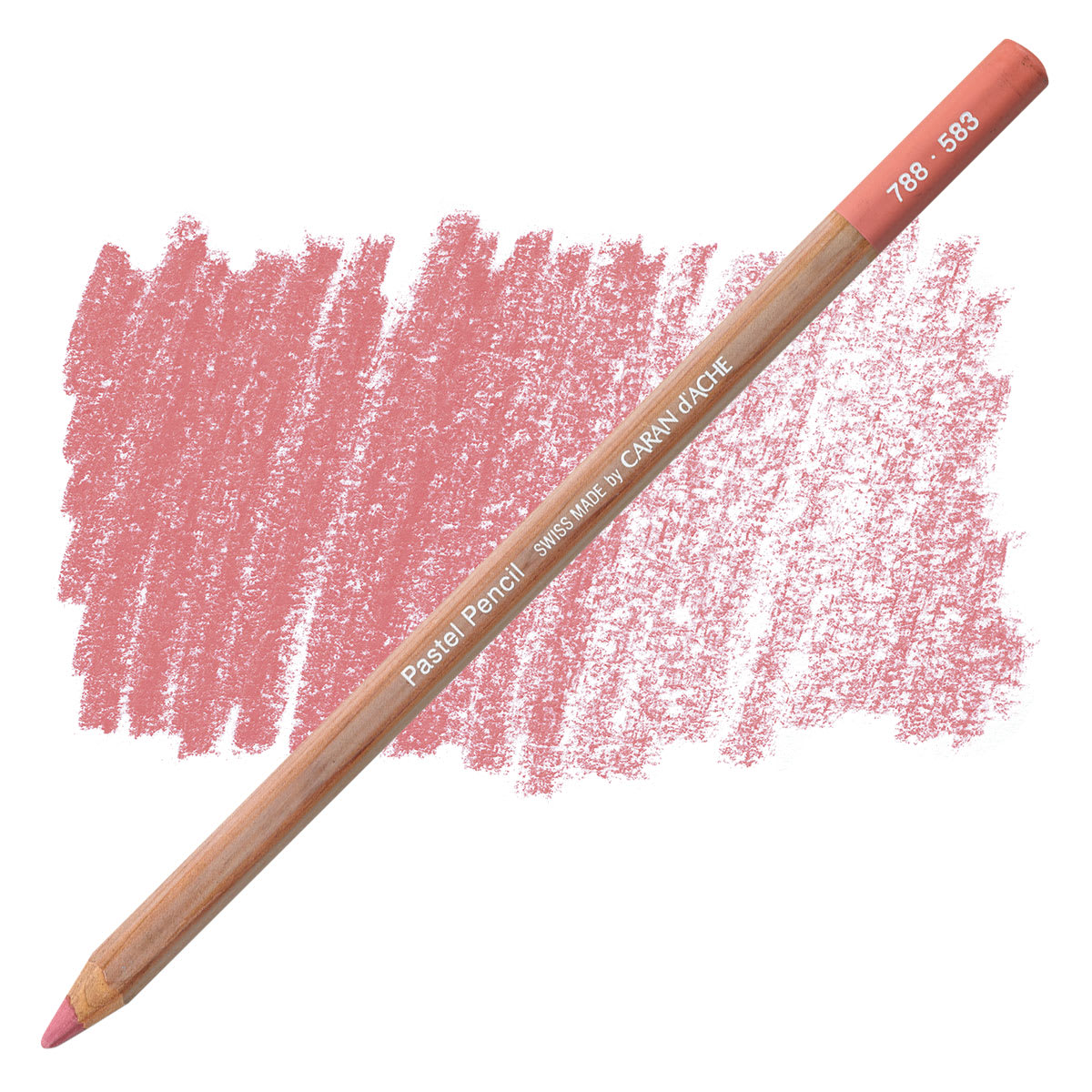Caran d'Ache Pastel Pencil - Violet Pink pencil and swatch