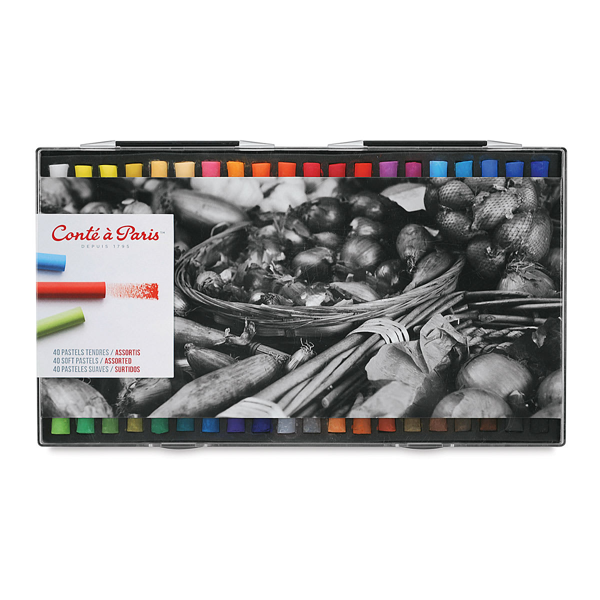 Conté à Paris Soft Pastel Set - Assorted Colors, Set of 40
