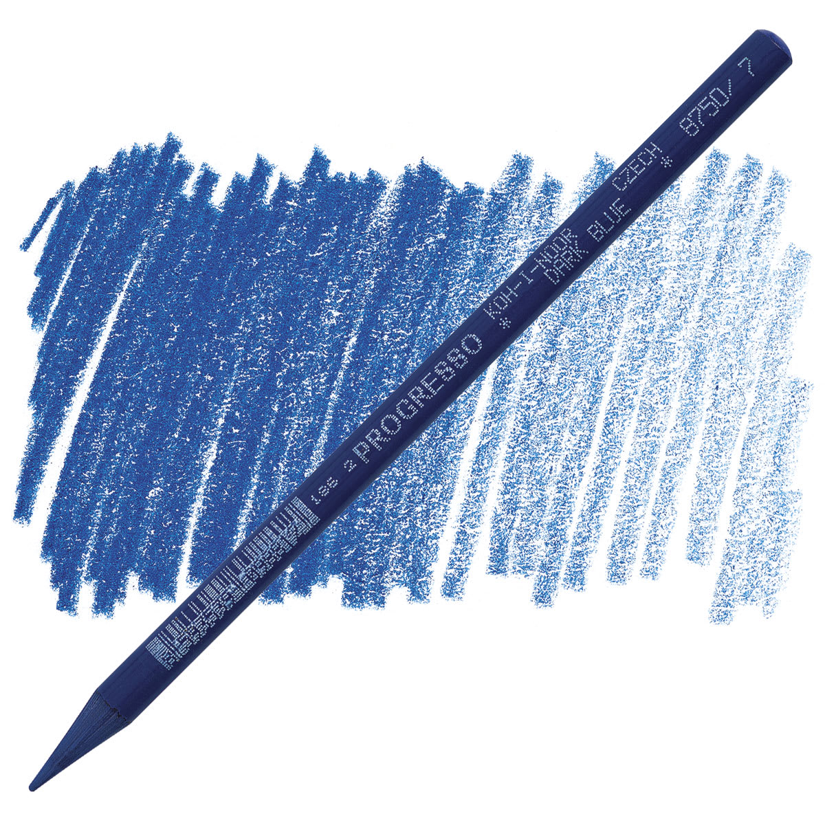 Koh-I-Noor Woodless Colored Pencil - Dark Blue pencil and swatch