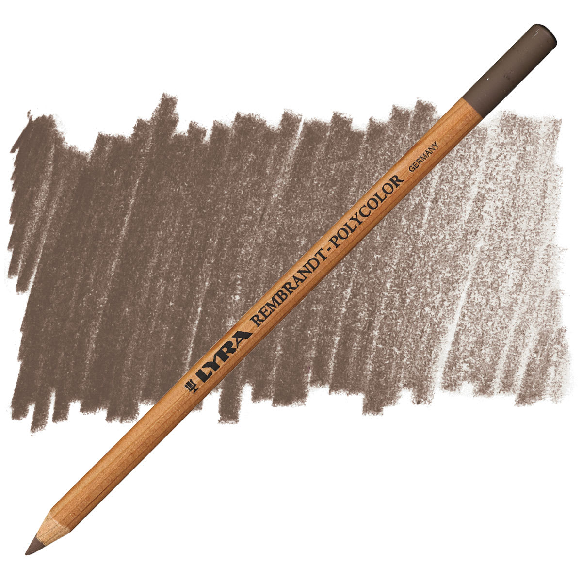 Lyra Rembrandt Polycolor Premium Oil-Based Colored Pencil - Van Dyck Brown pencil and swatch