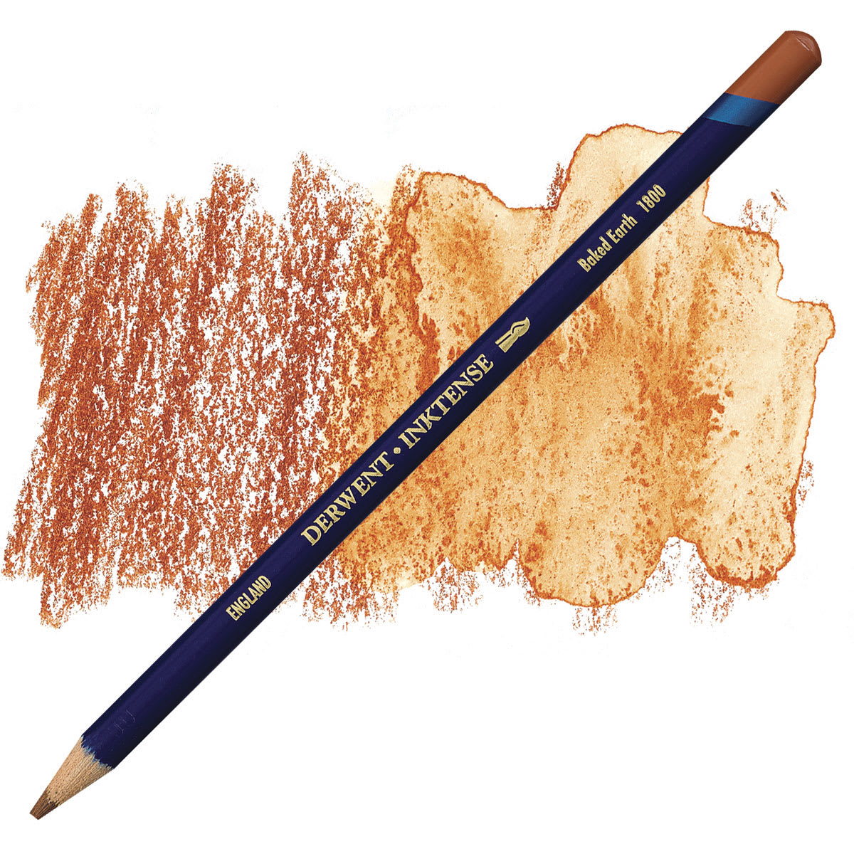 Derwent Inktense Pencil - Baked Earth pencil and swatch