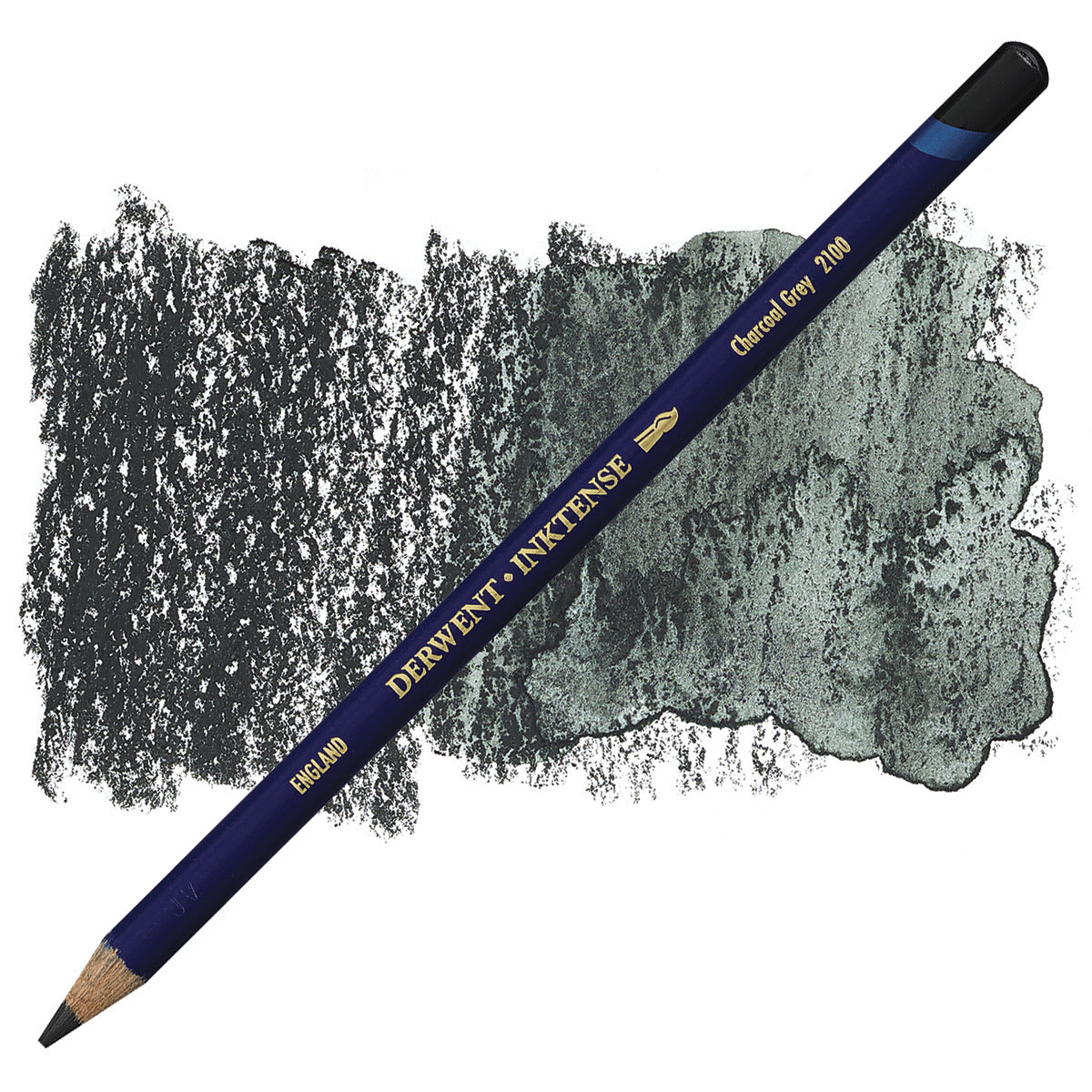 Derwent Inktense Pencil - Charcoal Gray pencil and swatch
