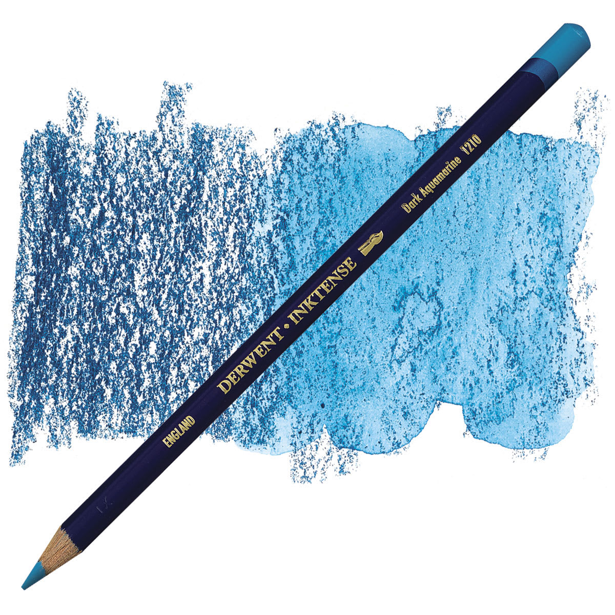 Derwent Inktense Pencil - Dark Aquamarine pencil and swatch