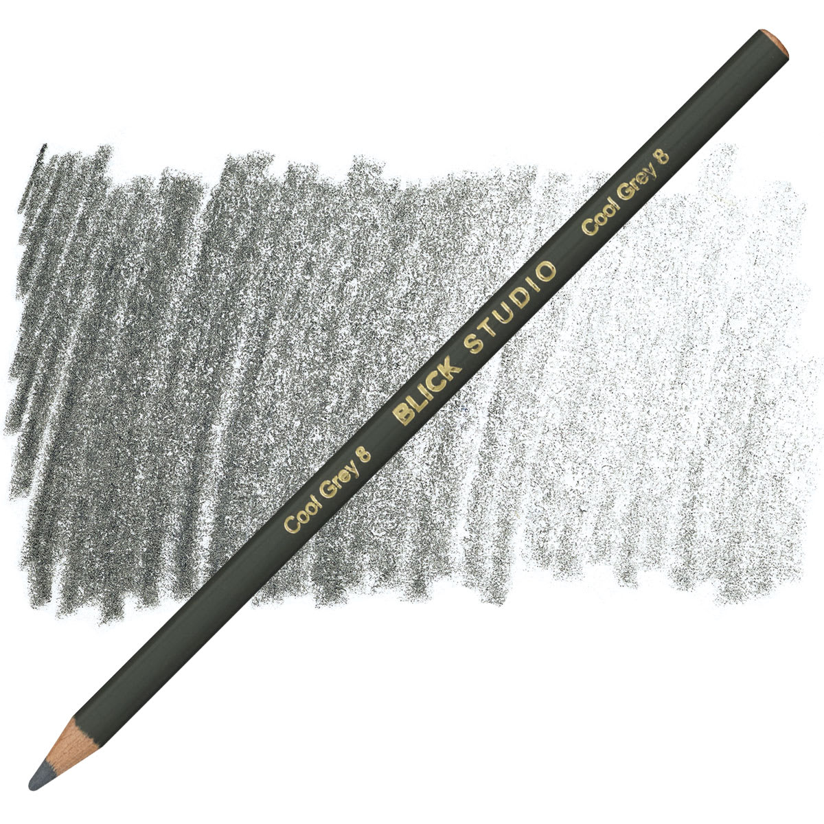 Blick Studio Artists' Colored Pencil - Cool Grey 8 pencil and swatch