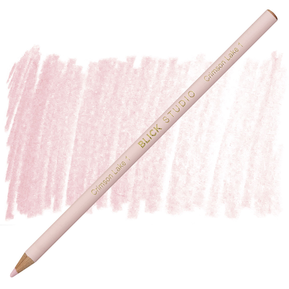 Blick Studio Artists' Colored Pencil - Crimson Lake 1 pencil and swatch