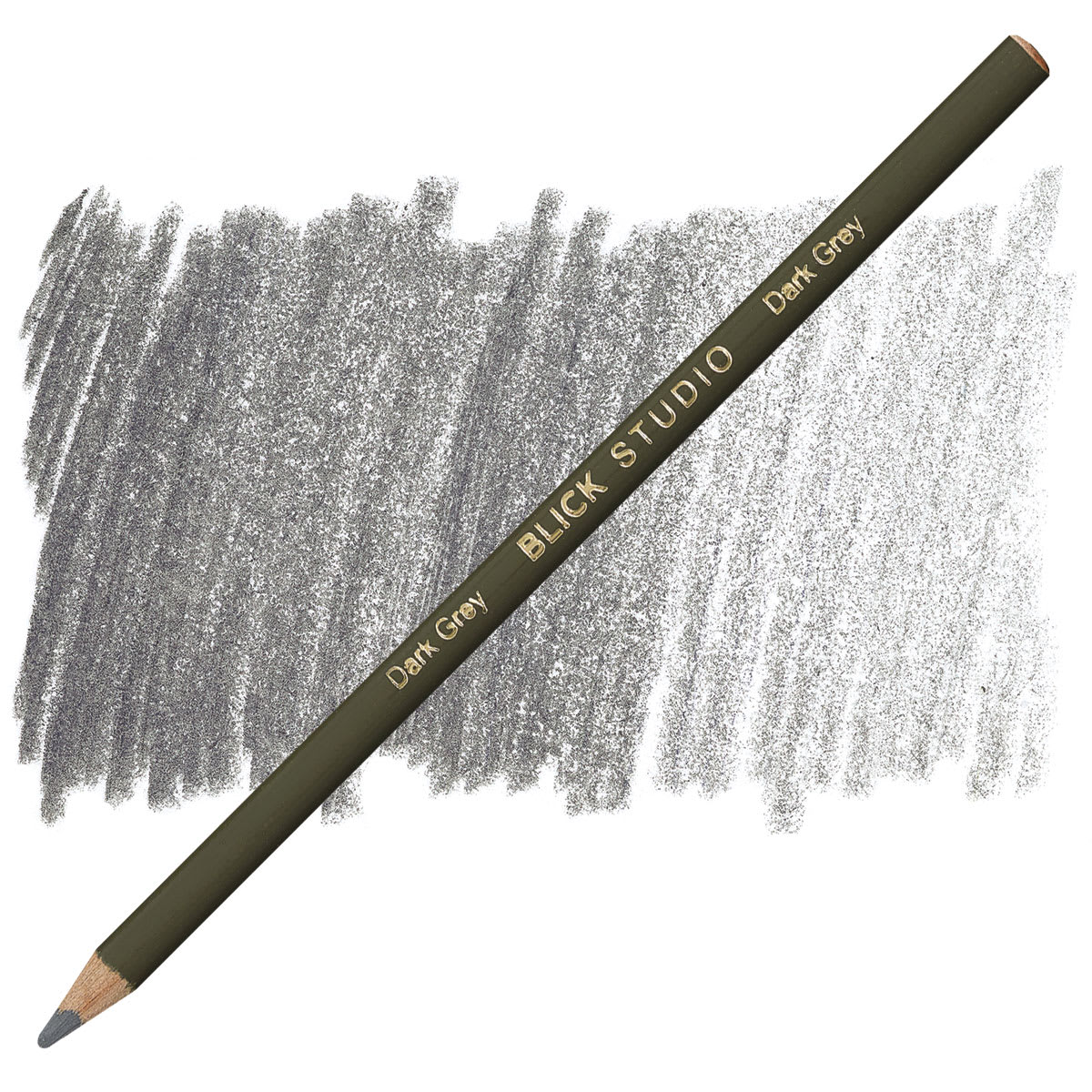Blick Studio Artists' Colored Pencil - Dark Grey pencil and swatch