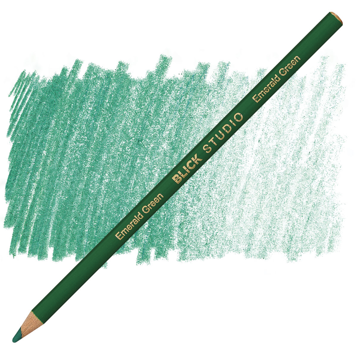 Blick Studio Artists' Colored Pencil - Emerald Green pencil and swatch