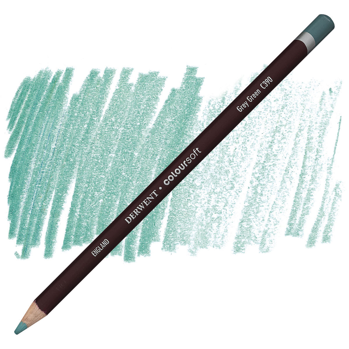 Derwent Coloursoft Pencil - Grey Green pencil and swatch