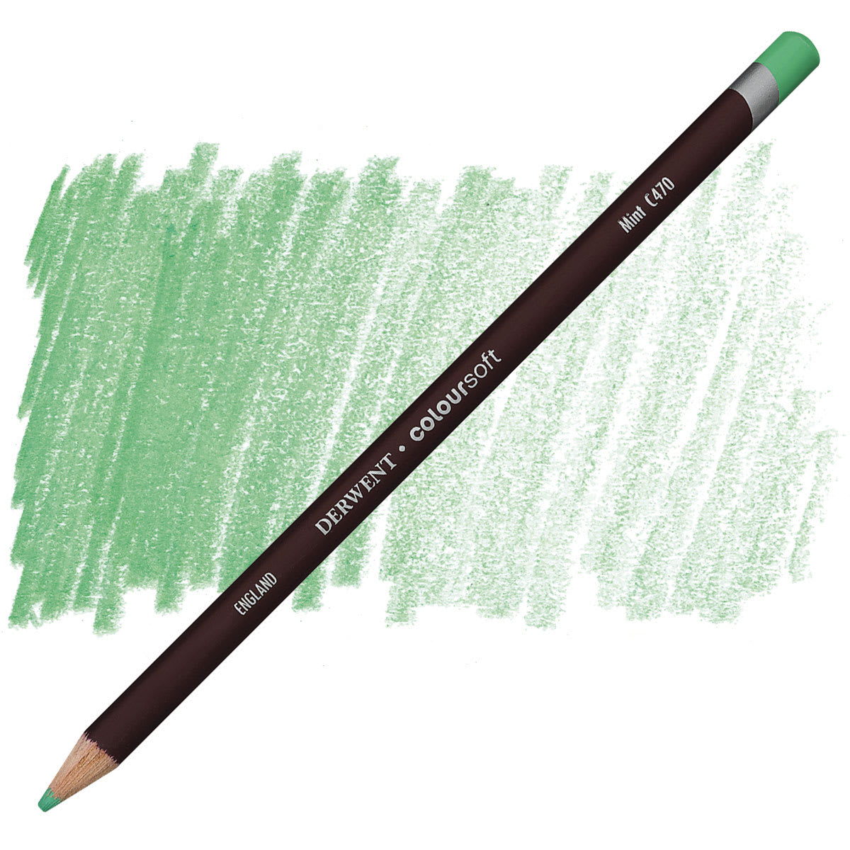Derwent Coloursoft Pencil - Mint pencil and swatch