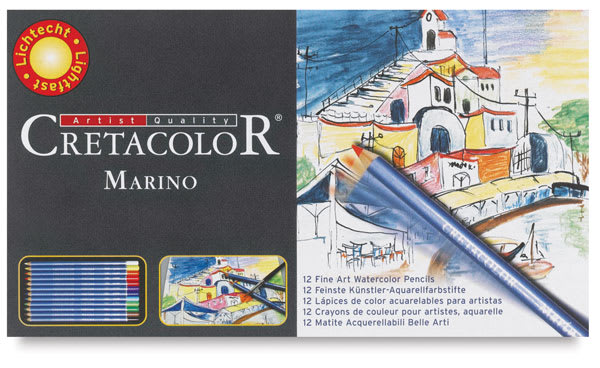 Watercolor Pencils, Set of 12 Colors