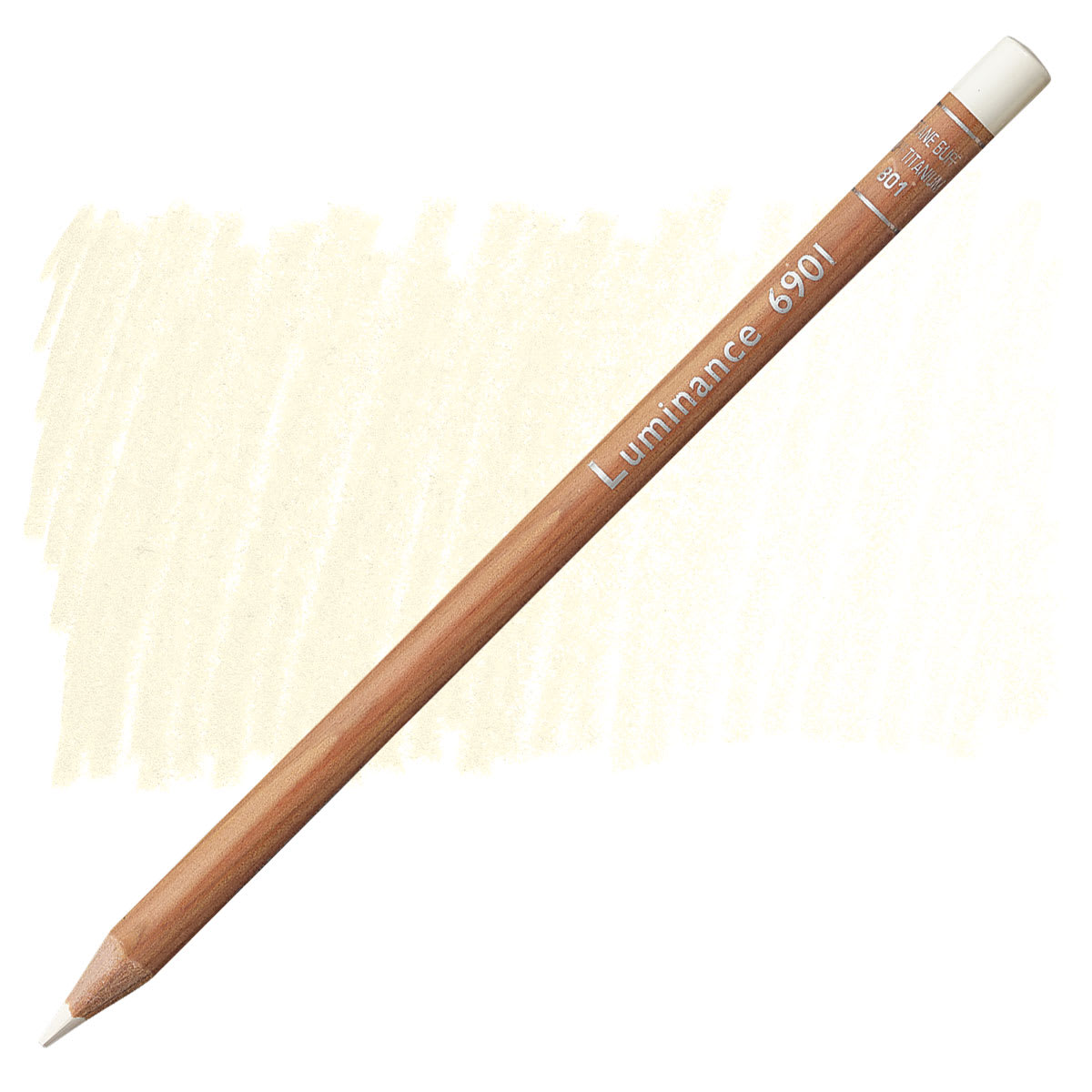 Caran d'Ache Luminance Colored Pencil - Buff Titanium pencil and swatch
