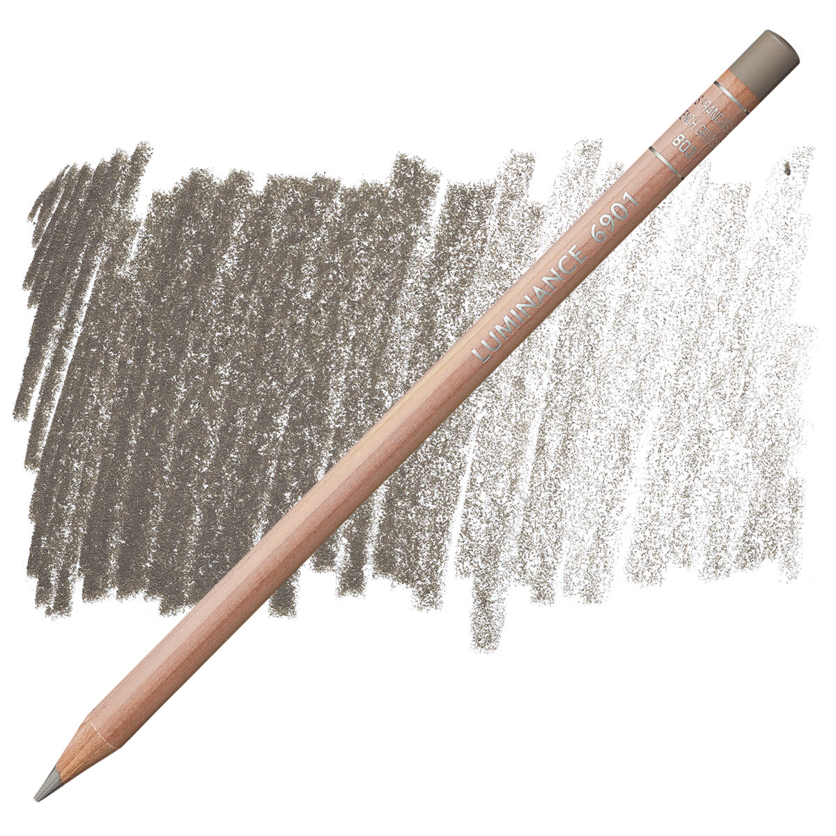 Caran d'Ache Luminance Colored Pencil - French Gray 30% pencil and swatch