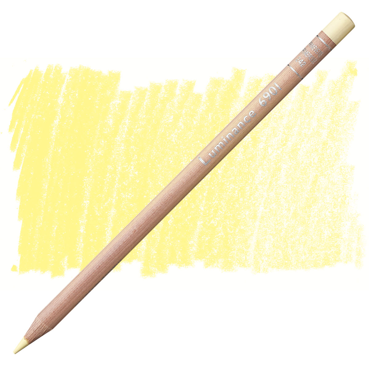 Caran d'Ache Luminance Colored Pencil - Primrose pencil and swatch