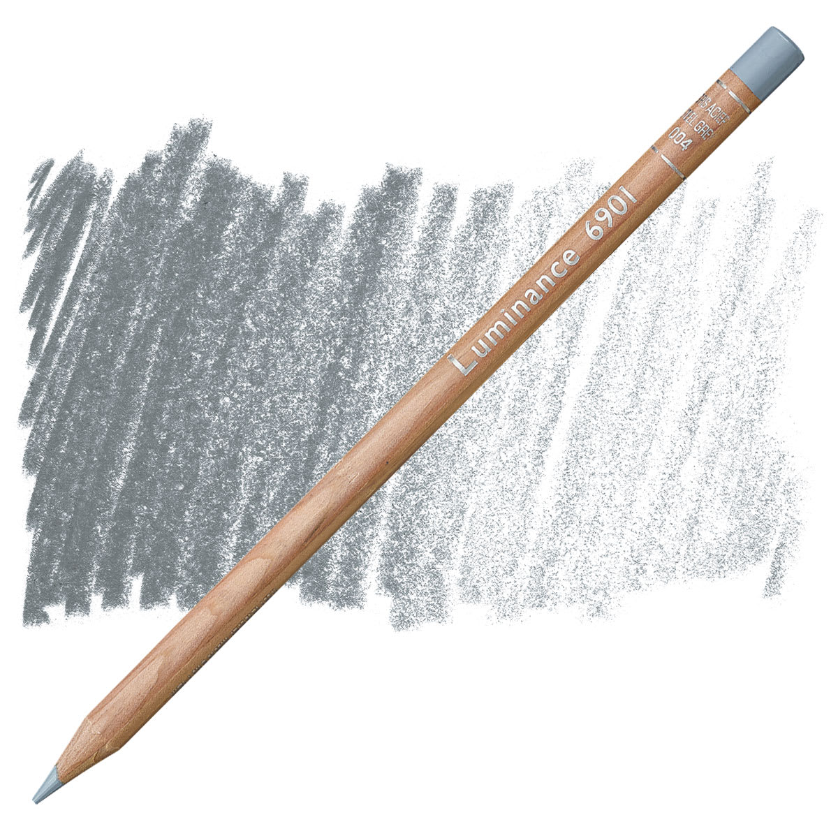 Caran d'Ache Luminance Colored Pencil - Steel Gray pencil and swatch