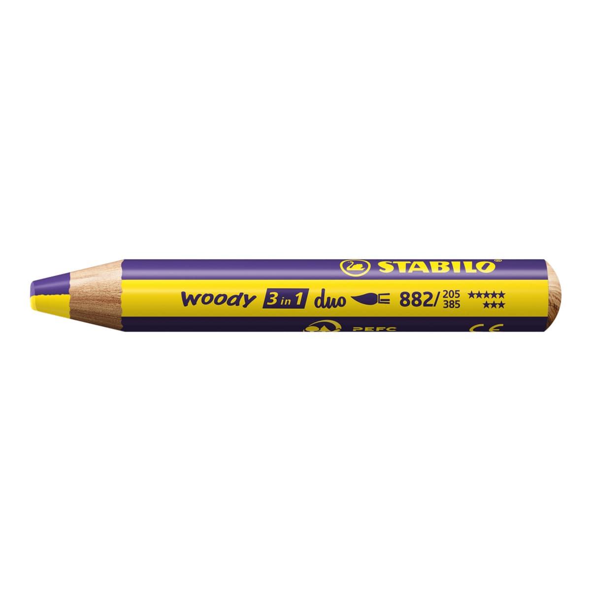 Stabilo Woody in Duo Pencil Yellow and Violet BLICK Art