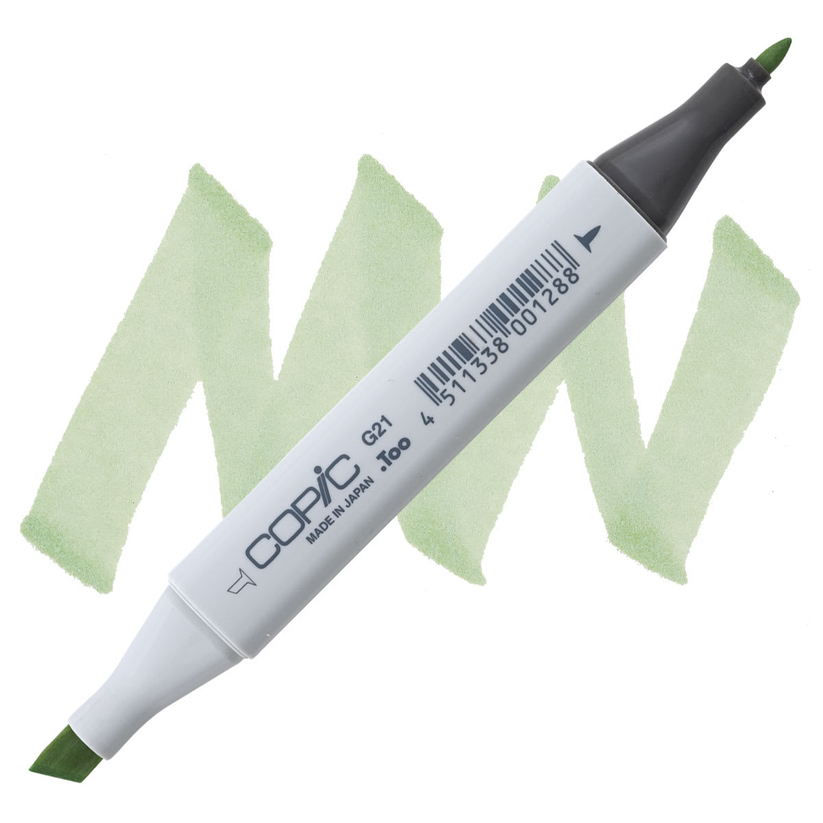 Copic Classic Marker - Lime Green G21 marker and swatch