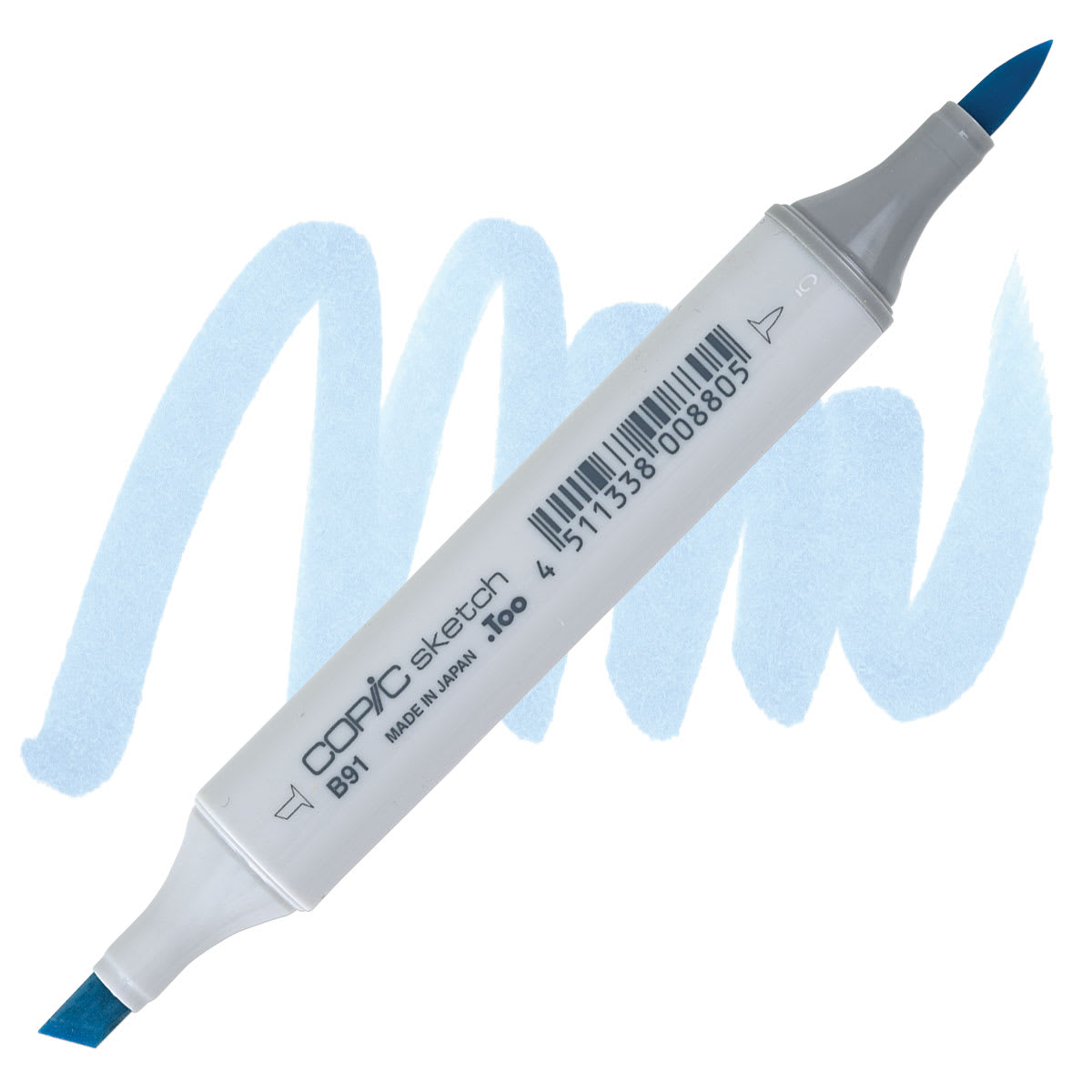 Copic Sketch Marker - Pale Grayish Blue B91 marker and swatch