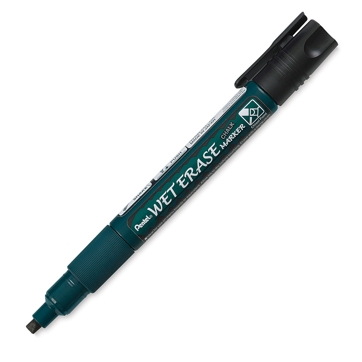 Pentel Wet Erase Chalk Markers - Chisel Point, Black