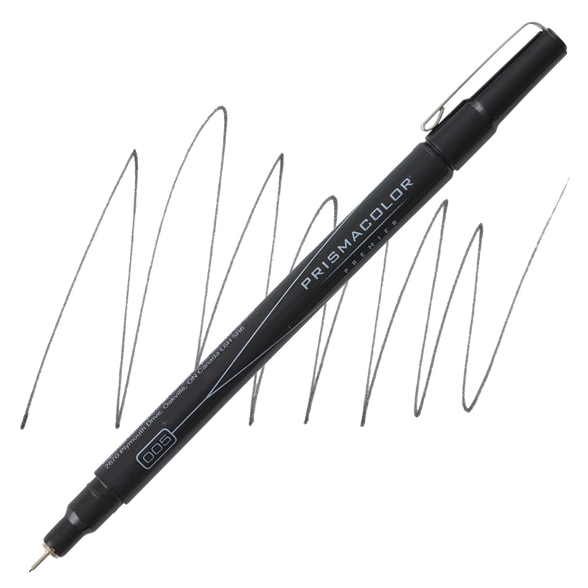 Prismacolor Premier Illustration Marker - Black, 005, Extra Fine marker and swatch