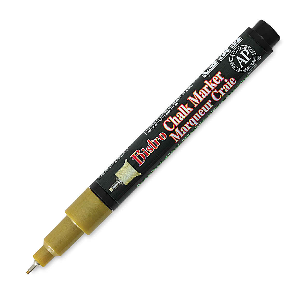 Marvy Uchida Bistro Chalk Markers - Metallic Gold, Extra Fine
