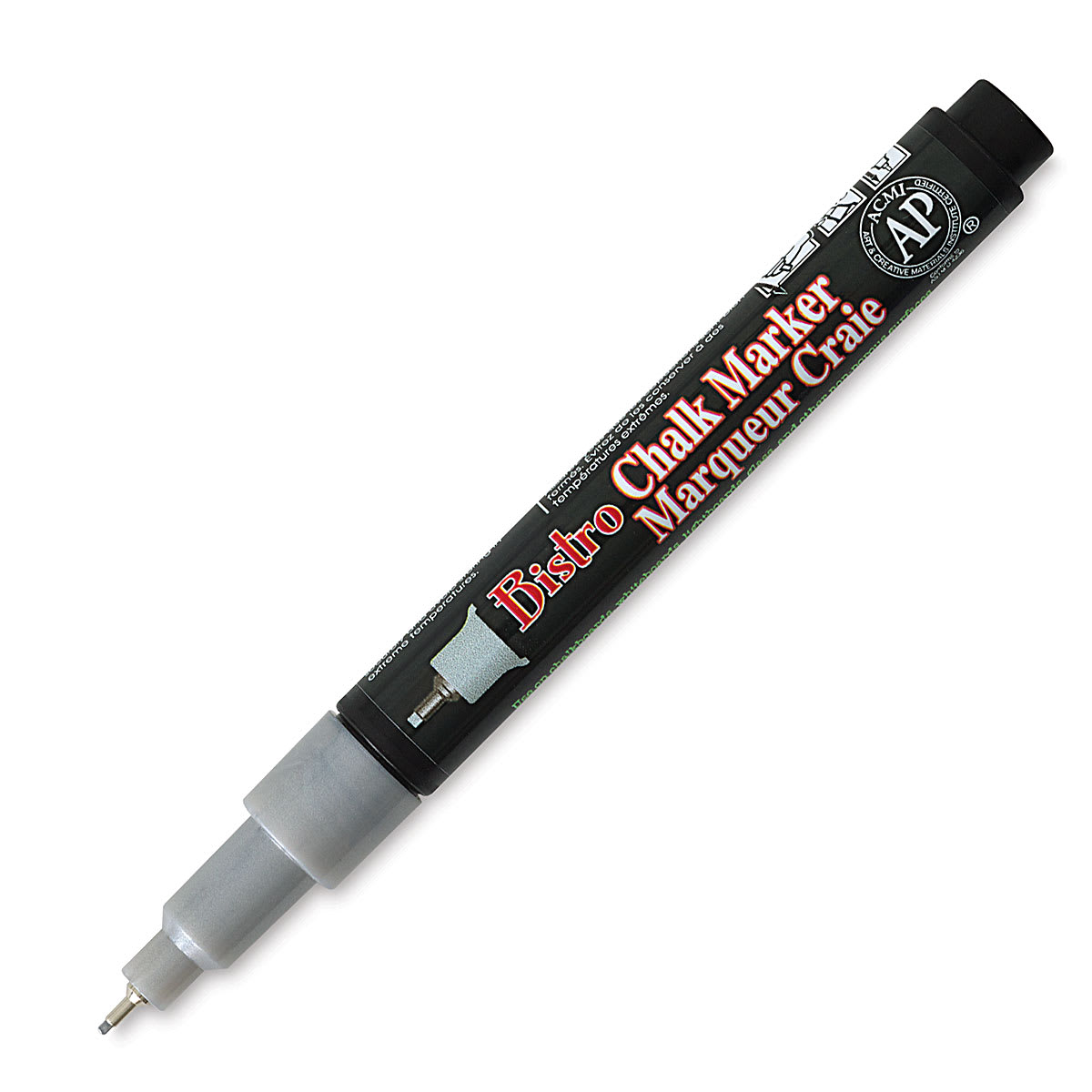 Marvy Uchida Bistro Chalk Markers - Metallic Silver, Extra Fine