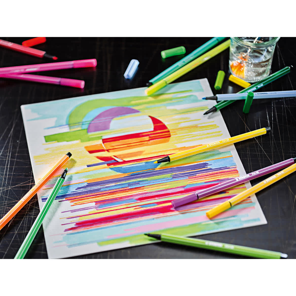 Stabilo Pen 68 Set - Set of 65, Arty Colors