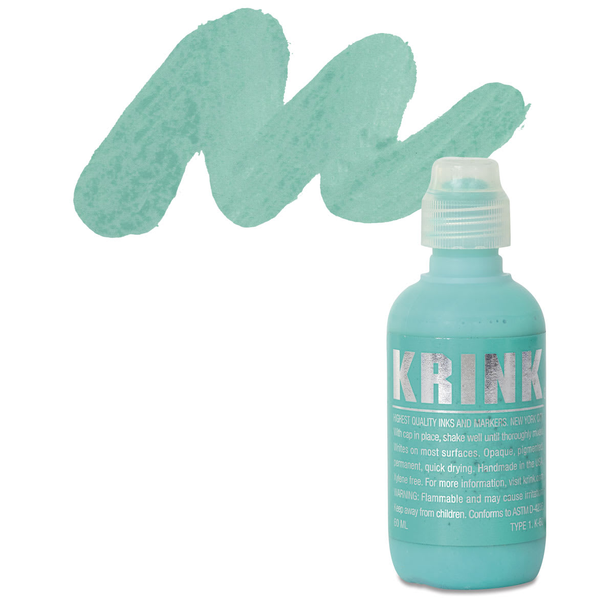 KRINK K-60 Paint Marker - Light Green marker and swatch