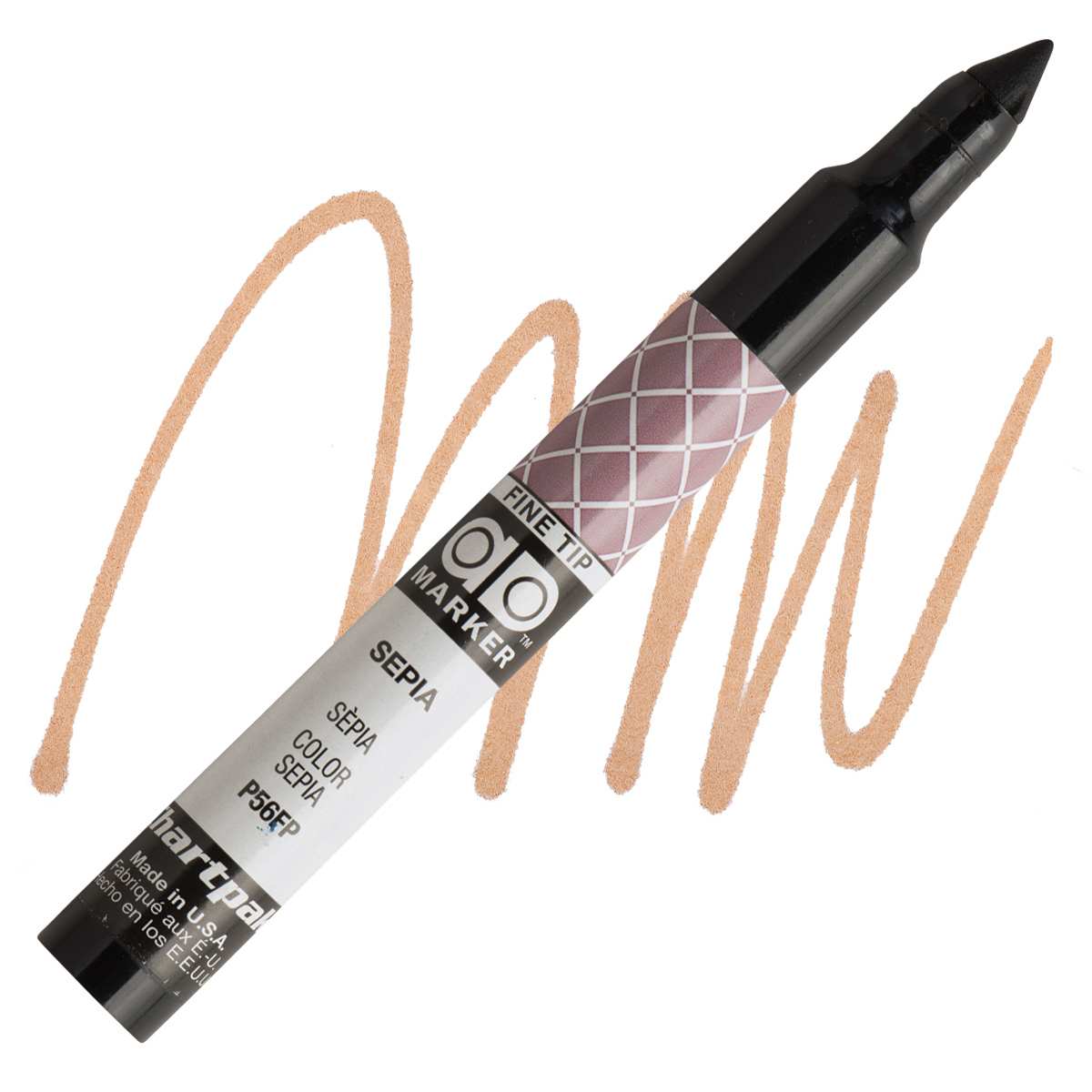 Chartpak Fine Tip Ad Marker - Sepia marker and swatch