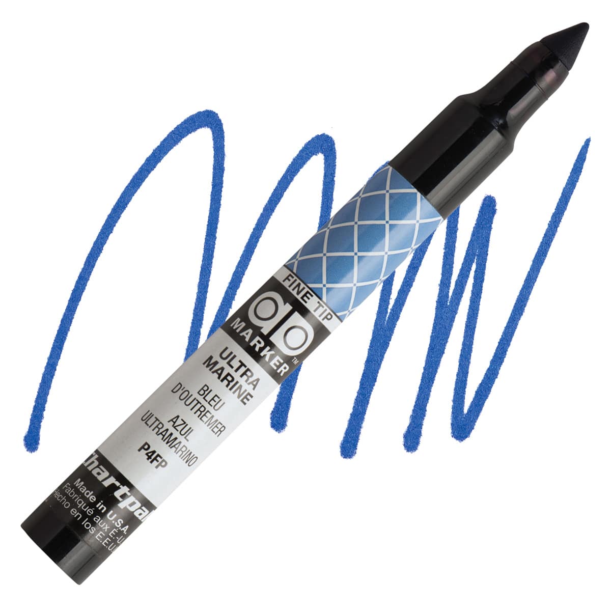 Chartpak Fine Tip Ad Marker - Ultramarine marker and swatch