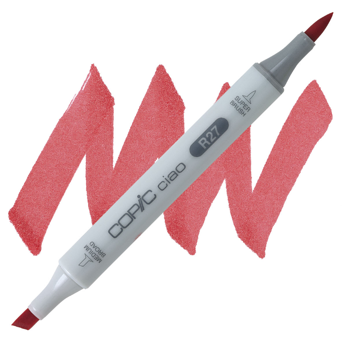 Copic Ciao Double Ended Marker - Cadmium Red R27 marker and swatch