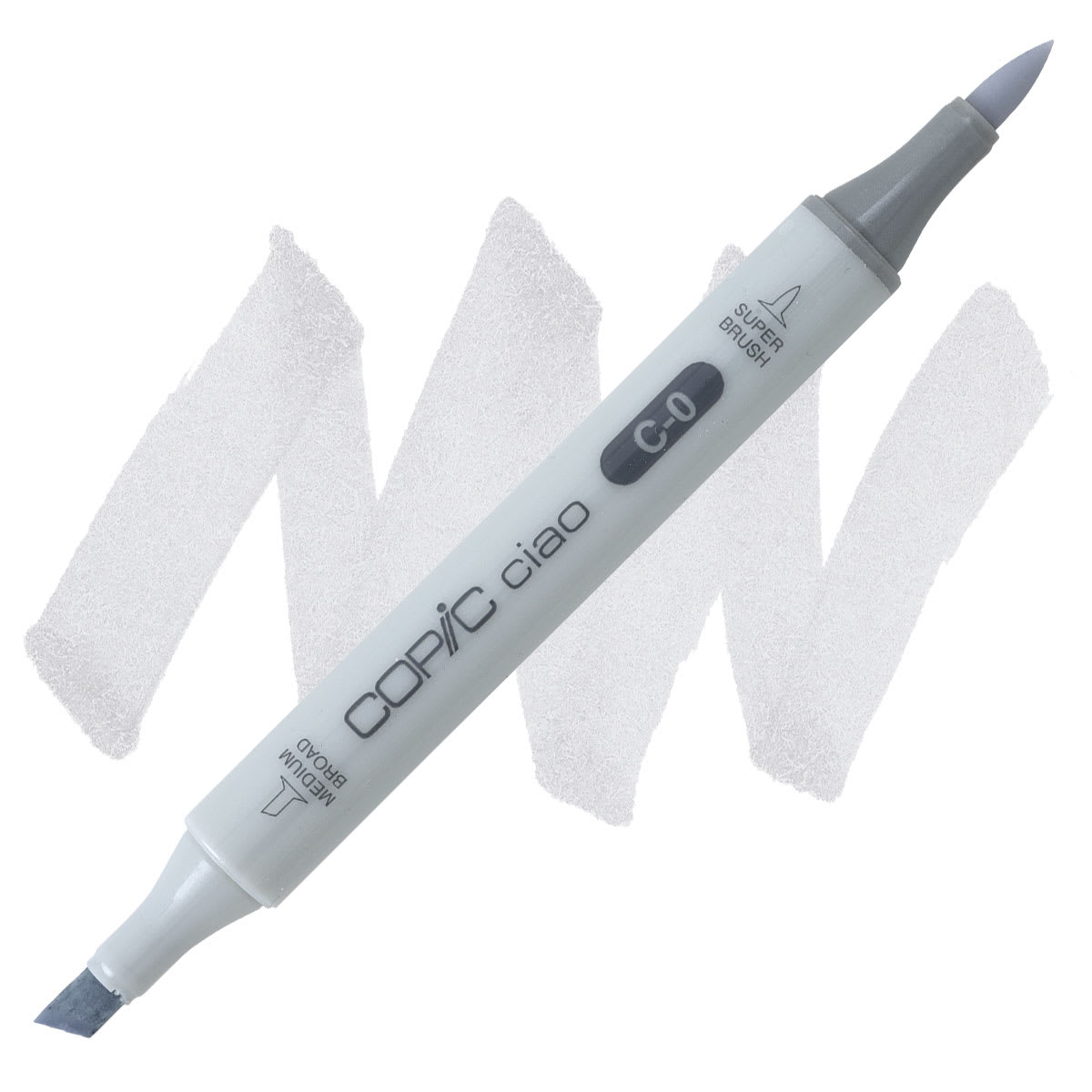 Copic Ciao Double Ended Marker - Cool Gray C-0 marker and swatch