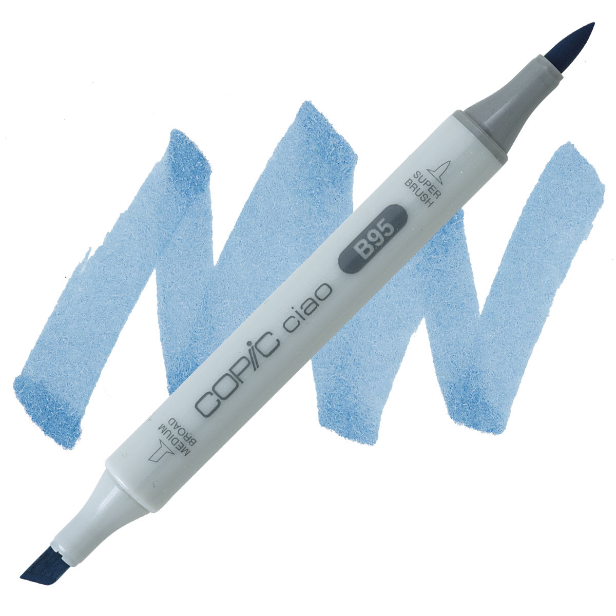 Copic Ciao Double Ended Marker - Light Grayish Cobalt B95 marker and swatch