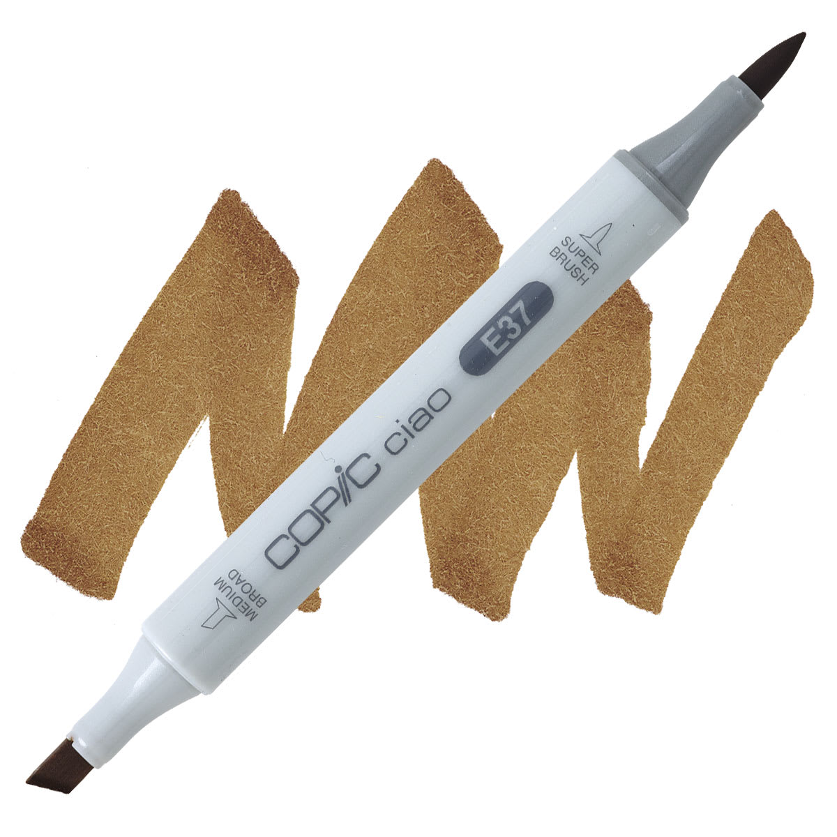 Copic Ciao Double Ended Marker - Sepia E37 marker and swatch