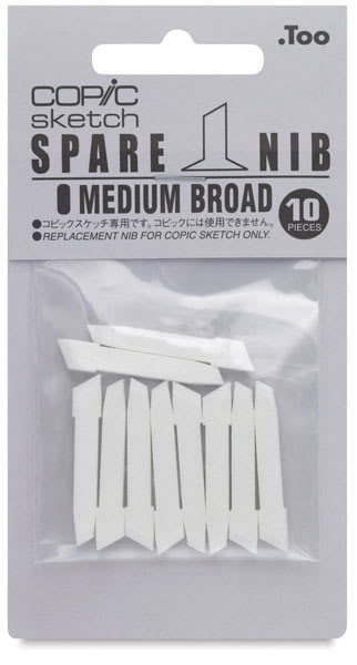 Copic Sketch and Ciao Replacement Nibs, Set of 10 - Medium Broad 
