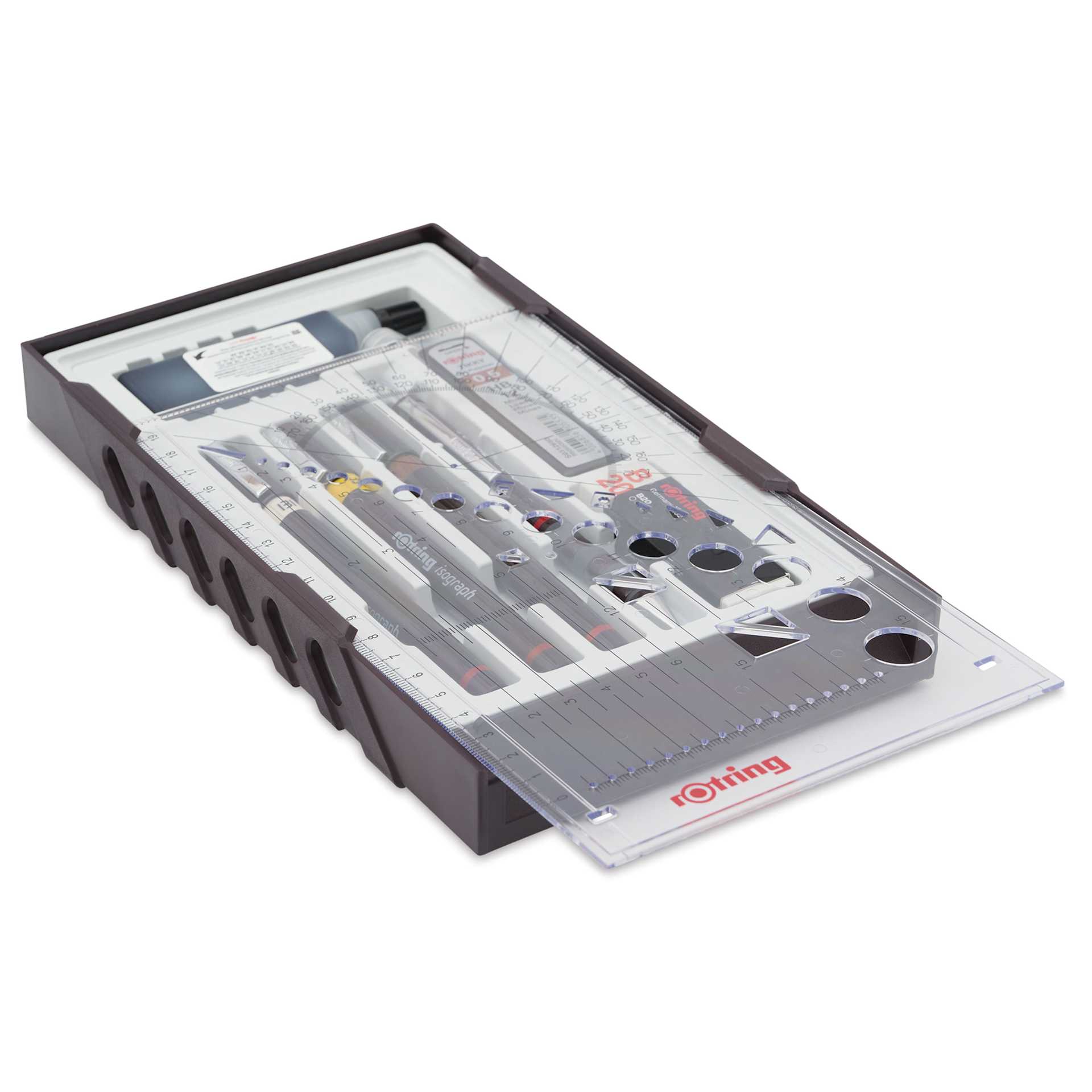 Rotring Isograph Technical Pens - 0.25 mm, 0.35 mm, 0.5 mm, Set of 3, packaging laid flat