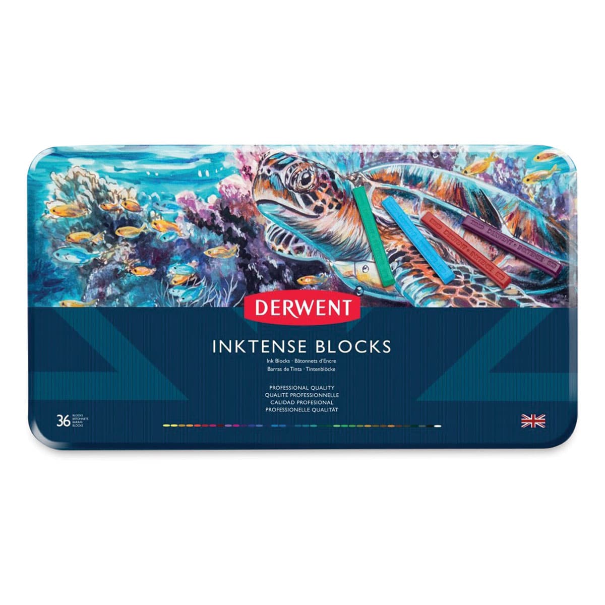 Derwent Inktense Block Set - Set of 36 (front of package)