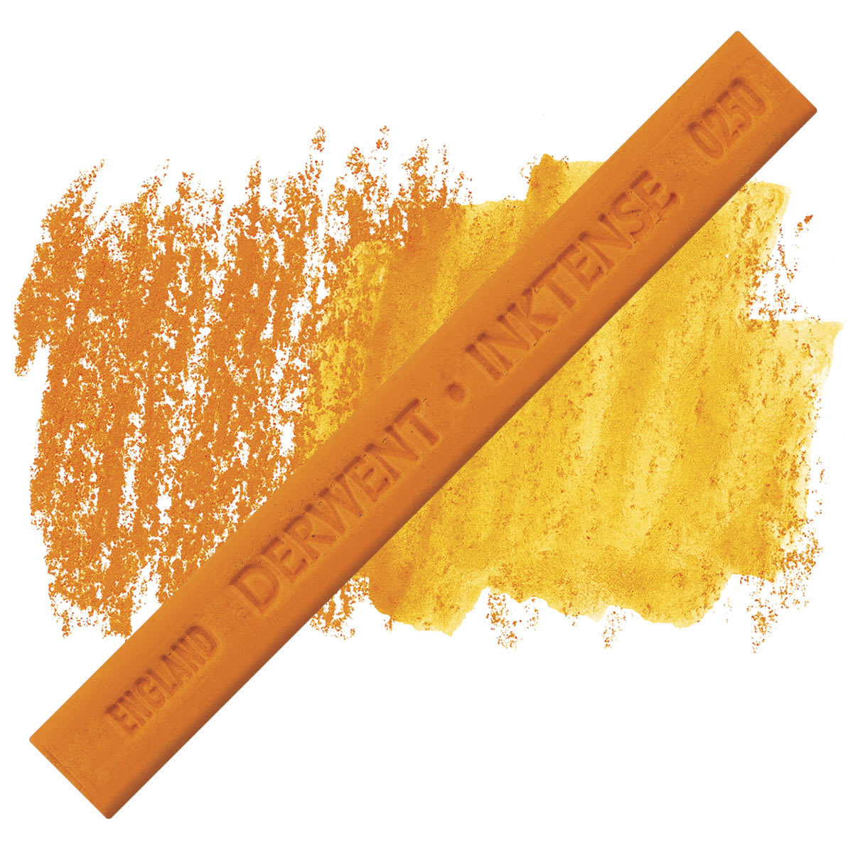 Derwent Inktense Block - Cadmium Orange block and swatch