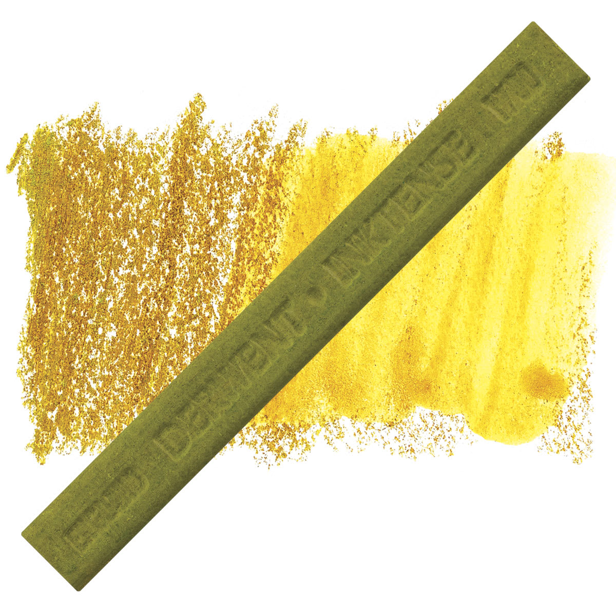 Derwent Inktense Block - Mustard block and swatch