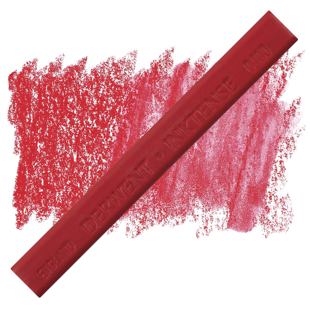 Derwent Inktense Block - Poppy Red block and swatch