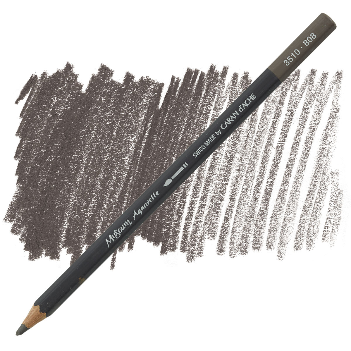 Caran D'Ache Museum Aquarelle Pencil - French Grey pencil and swatch